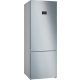 BOSCH KGN56XLEB Serie|4 Szabadonálló kombinált alulfagyasztós hűtőszekrény | NoFrost | PerfectFit | 400/108 l | 193 cm magas | 70 cm széles | Nemesacél