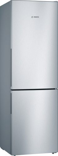 Bosch KGV36VLEAS Serie|4 Szabadonálló kombinált alulfagyasztós hűtőszekrény | LowFrost | 214/94 l | 186 cm magas | 60 cm széles | Inox