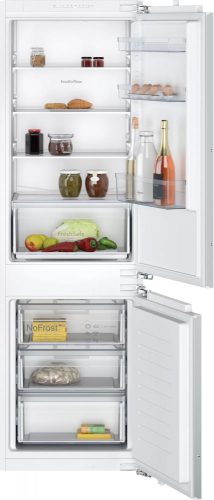 Neff KI7861FF0 N 30 Beépíthető kombinált alulfagyasztós hűtőszekrény | NoFrost | EcoAirFlow | 184/76 l | 177.2 cm magas | 54.1 cm széles