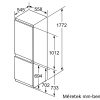 BOSCH KIN86AFF0 Serie|6 Beépíthető kombinált alulfagyasztós hűtőszekrény | NoFrost | 188/67 l | 177.2 cm magas | 55.8 cm széles