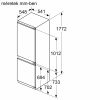 Bosch KIN86HFE0 Serie|4 Beépíthető kombinált alulfagyasztós hűtőszekrény | NoFrost | EcoAirFlow | 184/76 l | 177.2 cm magas | 54.1 cm széles