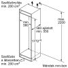 BOSCH KIN86NSE0 Serie|2 Beépíthető kombinált alulfagyasztós hűtőszekrény | NoFrost | EcoAirFlow | 184/76 l | 177.5 cm magas | 56 cm széles