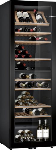 Bosch KWK36ABGA Serie|6 Szabadonálló borhűtő | 370 l | 119db 0,75l-es palack | 186x60x61cm