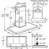 Electrolux LFT769X Beépíthető fali kürtős páraelszívó | H2H | 615m3/óra | 90 cm | Inox