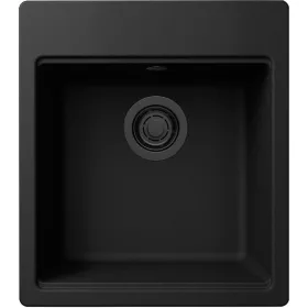   ELLECI - Gránit mosogatótálca Time 102 G40 Nero fekete tartozékokkal