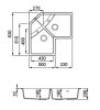 ELLECI - Mosogatótálca Unico CORNER sarok G62 bianco antico