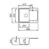 ELLECI - Gránit mosogatótálca Easy 135 M79 Aluminium