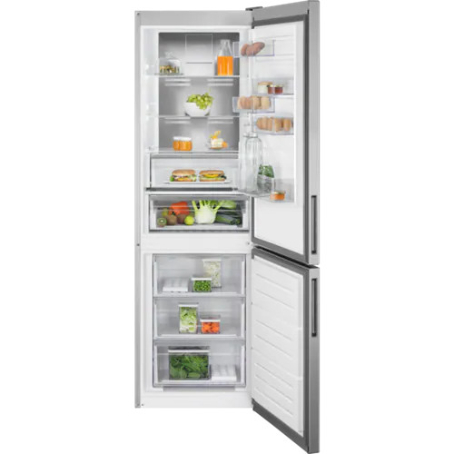 Electrolux LNT7ME32X2 Szabadonálló kombinált alulfagyasztós hűtőszekrény | NoFrost | 230/101 l | 186 cm magas | 59.5 cm széles | Inox