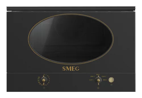 SMEG BEÉPÍTHETŐ MIKROHULLÁMÚ SÜTŐ, Colonial design, 22 liter, antracit
