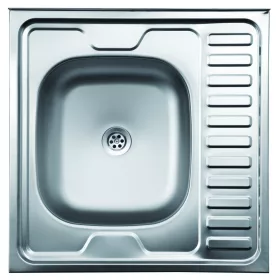   LIVINOX 109 teletetős natúr rozsdamentes acél mosogató, 600 x 600 mm
