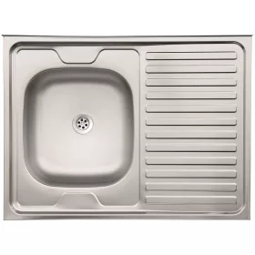   LIVINOX 120 teletetős natúr rozsdamentes acél mosogató, 800 x 600 mm, balos