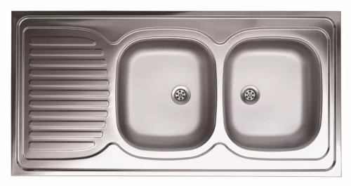 LIVINOX 134 teletetős natúr rozsdamentes acél mosogató, 1200 x 600 mm, jobbos