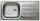 LIVINOX 142 natúr rozsdamentes acél mosogató, 860 x 435 mm
