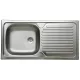 LIVINOX 142 natúr rozsdamentes acél mosogató, 860 x 435 mm