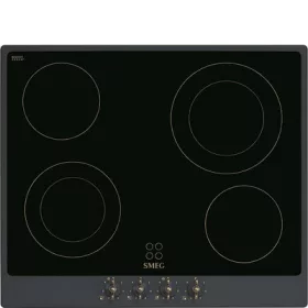   SMEG KERÁMIA FŐZŐLAP, Colonial design, 60 cm, 4 főzőzóna, antracit