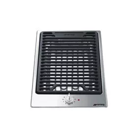 SMEG DOMINO GRILL FŐZŐLAP, Classic design, 31 cm, 1 főzőzóna, inox