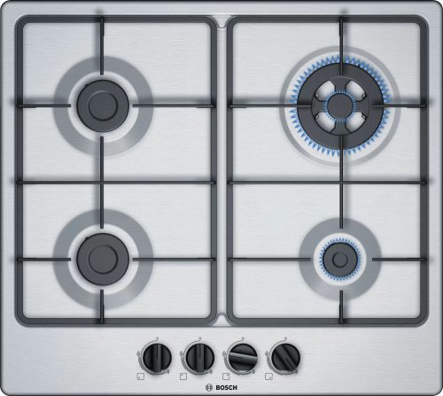 Bosch PGH6B5B60 Serie|4 Beépíthető gázfőzőlap | WOK | 60 cm | Nemesacél
