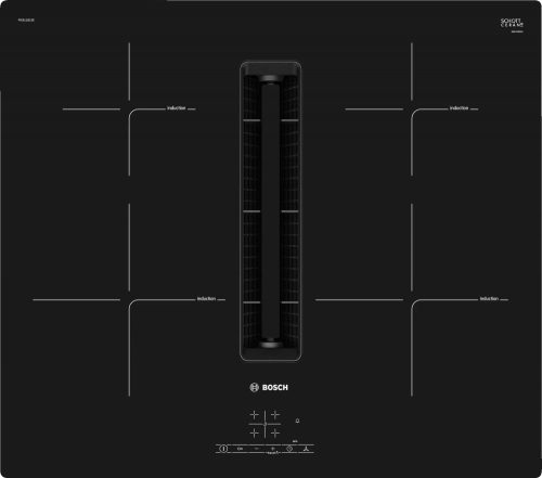 BOSCH PIE611B15E Serie|4 Beépíthető indukciós főzőlap, beépített elszívóval | TouchSelect | PowerBoost | 60 cm | Fekete