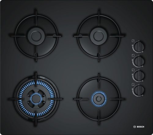 Bosch POH6B6B10 Serie|2 Beépíthető gázfőzőlap | WOK | 60 cm | Fekete