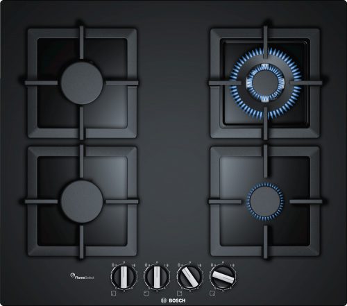 Bosch PPH6A6B20 Serie|6 Beépíthető gázfőzőlap | Flame Select | WOK | 60 cm | Fekete
