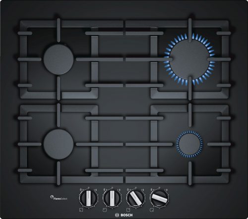 Bosch PPP6A6B90 Serie|6 Beépíthető gázfőzőlap | Flame Select | 60 cm | Fekete