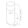 ELICA - Páraelszívó TUBE PRO ISLAND BL MAT/A/43 + Mikro MW-5120B