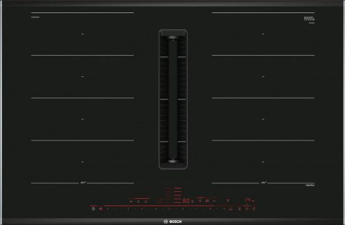 Bosch PXX875D67E Serie|8 Indukciós főzőlap, beépített elszívóval | DirectSelect Premium | PowerBoost | PanBoost | PerfectFry | Komfort Profil | FlexInduction | PerfectAir  | PerfectCook | Wifi | 80 cm | Fekete