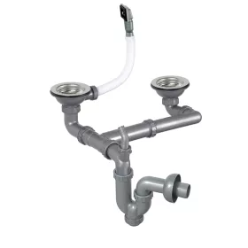 LIVINOX S-730-K2 lefolyógarnitúra szifonnal, 2 x 3 1/2-es