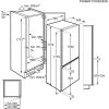 AEG SCB618F3LS Beépíthető kombinált alulfagyasztós hűtőszekrény | LowFrost | 196/72 l| 177 cm magas | 54.9 cm széles