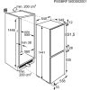 AEG SCS614FXLS Beépíthető kombinált alulfagyasztós hűtőszekrény | LowFrost | FrostMatic | 160/57 l | 144.1 cm | 54,9 cm széles