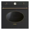 SMEG HŐLÉGKEVERÉSES SÜTŐ, Colonial design, 60 cm, analóg, antracit