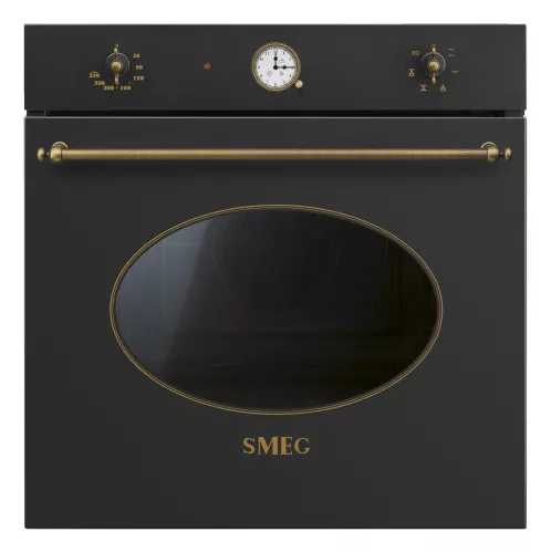 SMEG HŐLÉGKEVERÉSES SÜTŐ, Colonial design, 60 cm, analóg, antracit