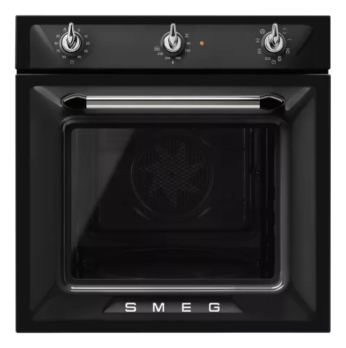 SMEG LÉGKEVERÉSES SÜTŐ, Victoria design, 60 cm, analóg, fekete
