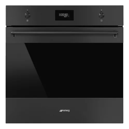 SMEG PIROLITIKUS HŐLÉGKEVERÉSES SÜTŐ, Classica design, 60 cm, CS LCD, matt fekete