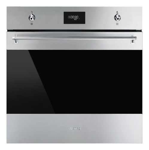 SMEG PIROLITIKUS HŐLÉGKEVERÉSES SÜTŐ, Classica design, 60 cm, CS LCD, inox