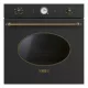 SMEG PIROLITIKUS HŐLÉGKEVERÉSES SÜTŐ, Colonial design, 60 cm, analóg, antracit