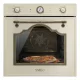 SMEG PIROLITIKUS HŐLÉGKEVERÉSES SÜTŐ, Cortina design, 60 cm, analóg, bézs