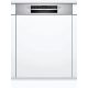 Bosch SGI4HTS31E Serie|4 Beépíthető kezelőpaneles mosogatógép | 12 teríték | Vario evőeszköz kosár | RackMatic | Extra Dry | 60 cm