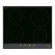 SMEG INDUKCIÓS FŐZŐLAP, Cortina design, 60 cm, 4 főzőzóna, antracit