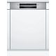 Bosch SMI4HTS31E Serie|4 Beépíthető kezelőpaneles mosogatógép | 12 teríték | Wifi | Vario evőeszköz kosár | RackMatic | Extra Dry | 60 cm