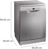 BOSCH SMS2HVI06E Serie|2 Szabadonálló mosogatógép | Silver-inox | 60 cm