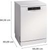 BOSCH SMS46KW02E Serie|4 Szabadonálló mosogatógép | Fehér | 60 cm