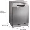 BOSCH SMS4HVI14E Serie|4 Szabadonálló mosogatógép | Silver-inox | 60 cm