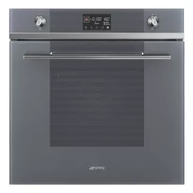   SMEG KOMBINÁLT MIKROHULLÁMÚ SÜTŐ,Linea design, 11+1 funkció, LCD kijelző, ezüstszürke üveg