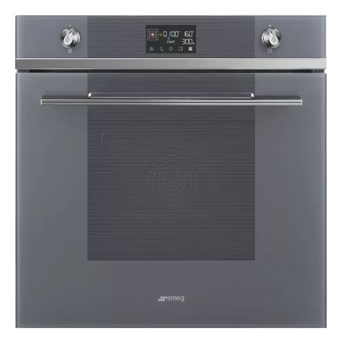 SMEG KOMBINÁLT MIKROHULLÁMÚ SÜTŐ,Linea design, 11+1 funkció, LCD kijelző, ezüstszürke üveg