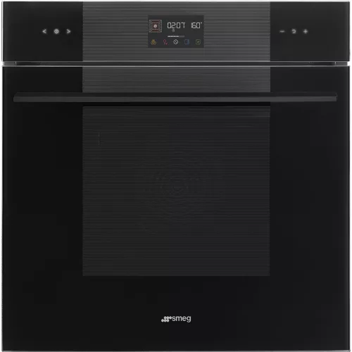 SMEG PIROLITIKUS HŐLÉGKEVERÉSES SÜTŐ, Linea design, Galileo, 60 cm, ES LCD, mélyfekete üveg