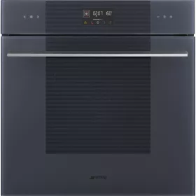   SMEG PIROLITIKUS HŐLÉGKEVERÉSES SÜTŐ, Linea design, Galileo, 60 cm, ES LCD, neptune szürke üveg