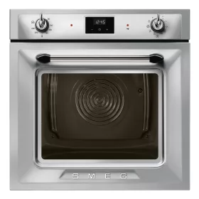   SMEG PIROLITIKUS HŐLÉGKEVERÉSES SÜTŐ, Victoria design, Galileo, 60 cm, ES LCD, inox