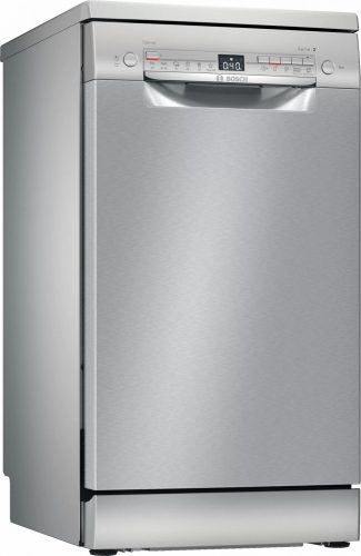 Bosch SPS2XMI04E Serie|2 Szabadonálló mosogatógép | 10 teríték | Wifi | VarioDrawer | RackMatic | Extra Dry | Silver-inox | 45 cm