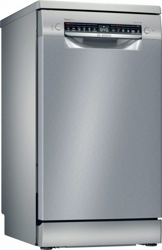 Bosch SPS4EMI28E Serie|4 Szabadonálló mosogatógép | 10 teríték | Wifi | VarioDrawer | RackMatic | EfficientDry | Silver-inox | 45 cm